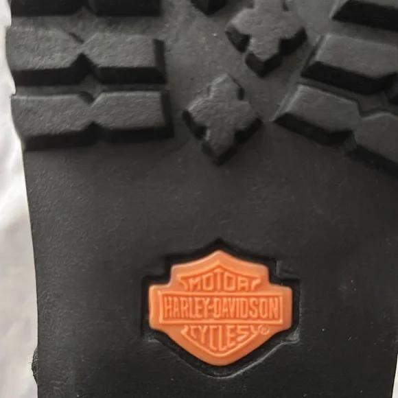 🔵 “NWOT” HARLEY-DAVIDSON Black Leather Motorcycle Boots - Picture 11 of 13